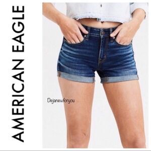 American Eagle Hi-Rise Shortie Jean Shorts